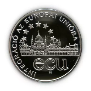 HUNGARY. 1995, 1000 Forint, Silver - FIFA World Cup, France '98, ⚽️ RARE - Picture 1 of 8