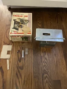 Vintage Rosko Battery Powered Mini Circular Saw Toy Cuts Balsa Wood - Picture 1 of 5