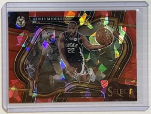 2022-23 Panini Select Courtside #228 Khris Middleton Red Cracked Ice Bucks - Picture 1 of 4