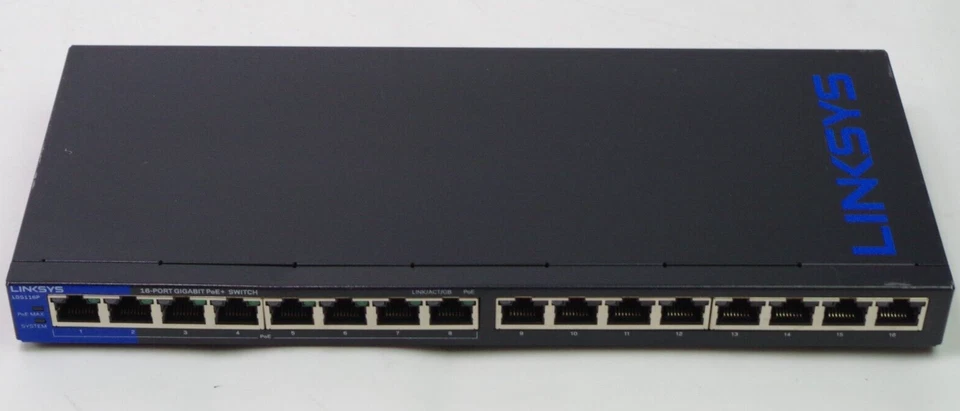 Linksys LGS116 16-Port Gigabit Ethernet Unmanaged Switch, No Power Adapter AS IS - Image 1 of 3