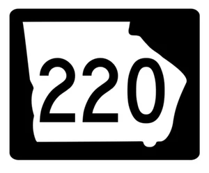 Georgia State Route 220 Sticker R3886 Highway Sign - Bild 1 von 1