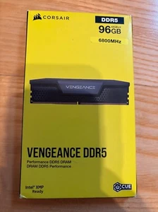 Corsair Vengeance Noir DIMM Kit 96 Go DDR5-6800 ⭐ NEUF ⭐ Mémoire RAM - Photo 1/2