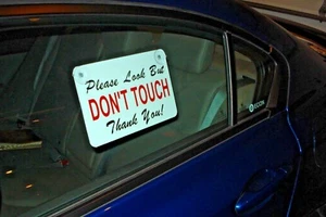 1 Please Look But DON'T TOUCH Window Sign w/Suction Cups for your Classic Car - Picture 1 of 2