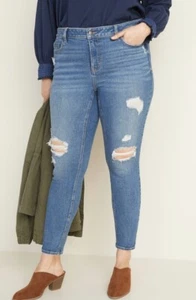 High-Waisted Secret-Slim Pockets 22 Plus-Size Rockstar Super Skinny Jeans NWT - Picture 1 of 7