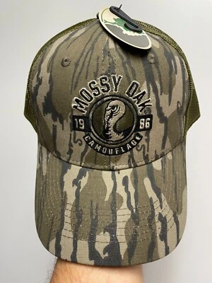 NEW Original Mossy Oak VTG Bottomland Mesh Snapback Turkey Hat Camo Cap - Image 1 of 4