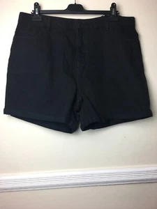 Vero Moda Black Denim Curve Pockets Short Jeans Size 20UK - Picture 1 of 8