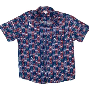 Lularoe Skateboard Print Short Sleeve Button Down Collared Shirt Size Men's XL - Picture 1 of 12