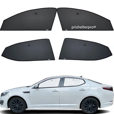 Parasol apto para Kia Optima 2011-2015 ventana lateral negro plateado privacidad campamento 4 un. Foto 1 de 4