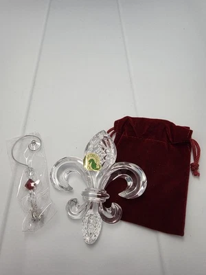 WATERFORD Crystal 2014 Fleur de Lys Christmas Ornament.