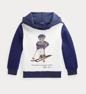 Ralph Lauren Polo Boy's Bear Fleece Hoodie Sweatshirt Size 6 NWT - Picture 1 of 10