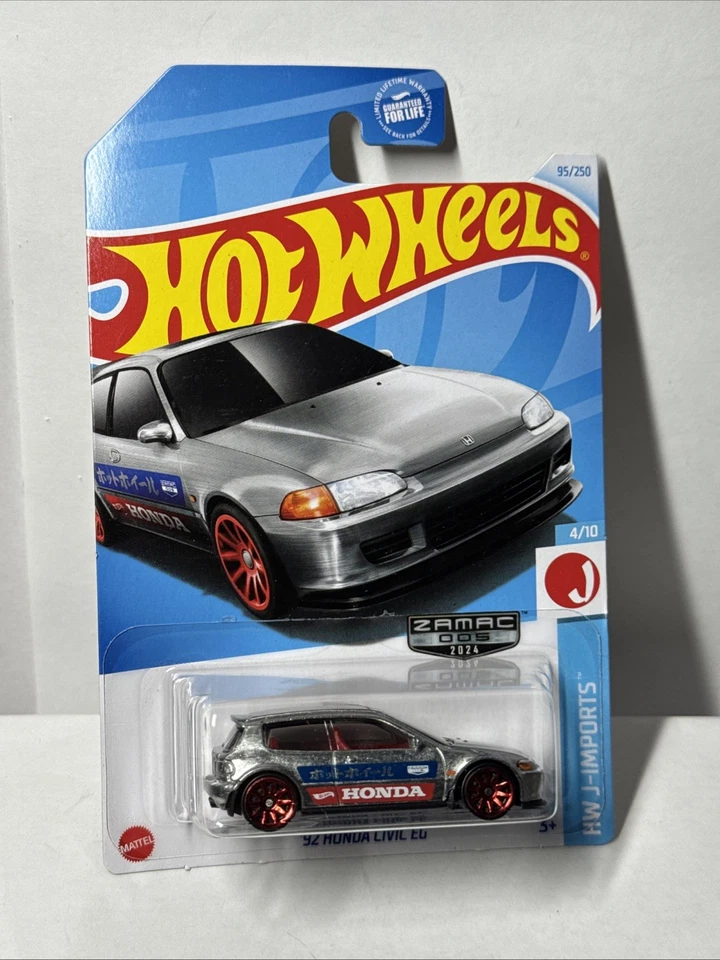 Hot wheels 1/64 🇲🇫 Zamac 92 Honda Civic Eg  mainline 2024 #4/10 - Photo 1/4