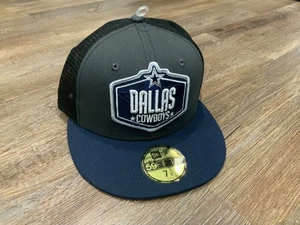 Dallas Cowboys NFL 2021 Draft New Era 59FIFTY ajustado gris azul sombrero talla 7 1/8 - Imagen 1 de 5