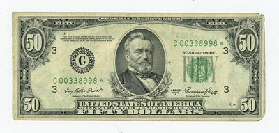 FR#2108C* $50 1950A Federal Reserve Note Philadelphia Star DC-6155 - Image 1 of 3