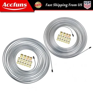 25 Ft 1/4' and 3/16' Zinc-Coated with Fittings For Audi For Bentley - Bild 1 von 8