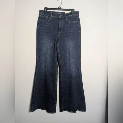 Nydj Mia Palazzo Jeans Wide Leg Flare Dark Wash North Bridg Lift Tuck - Image 1 of 4
