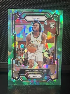 Panini Prizm 2023-24 - Chris Livingston #156 - Cracked Green Ice Prizm (RC) - Imagen 1 de 2