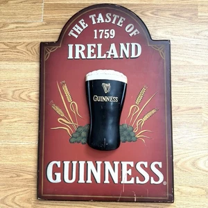 Insegna Bar Grande Birra Guinness “Il Gusto d’Irlanda 1759” Decorazione Parete 23” x 15,5” - Foto 1 di 16