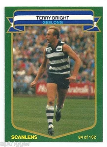 1985 Scanlens # 84 Terry BRIGHT Geelong - Picture 1 of 1