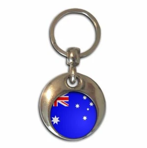 Australia Flag Round Metal Key Ring (37mm x 37mm) - Picture 1 of 2