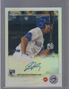 DALTON POMPEY  SILVER REFRACTOR   ROOKIE AUTO 17/499 2015 TOPPS CHROME BASEBALL - Picture 1 of 2
