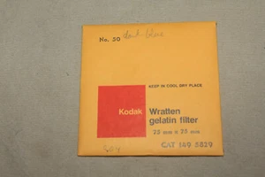 KODAK WRATTEN GELATIN FILTER No.50 DARK BLUE 3 INCH / 75mm - Picture 1 of 1