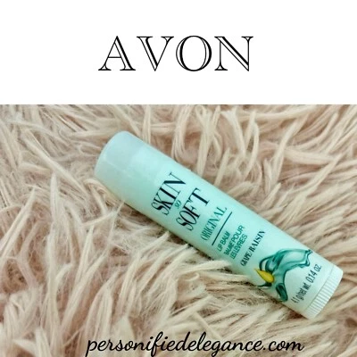 NOVO Bálsamo Labial Avon Skin So Soft Original Sabor Uva Perfumado Tamanho Completo - Imagem 1 de 4