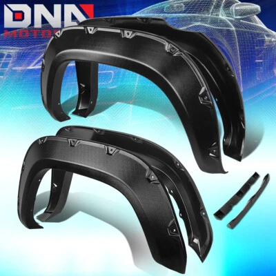 POCKET RIVETED WHEEL FENDER FLARES TEXTURED MATTE FOR 2016-2017 TOYOTA TACOMA - Image 1 of 4