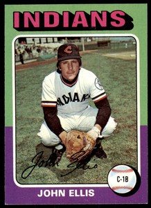 1975 Topps John Ellis  EX Cleveland Indians #605