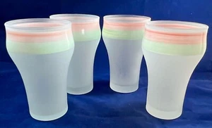 Soda Fountain Glasses/Mugs, Set of 4 Frosted, Bell-Shaped Glasses. MCM, Vintage - Picture 1 of 9