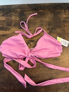 Top bikini SHADE & SHORE cravatta davanti viola chiaro donna 34D - Foto 1 di 3