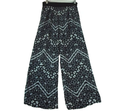Pantalones para mujer Sanctuary negros blancos pierna ancha cintura elástica talla pequeña Foto 1 de 4