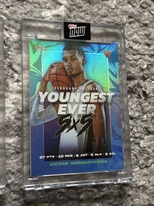 2024 Topps Now Victor Wembanyama /49 Rookie Youngest Ever RC VW-2 Blue + Bonus - Bild 1 von 5