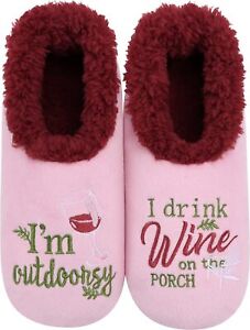 Snoozies Pairable Slipper Socks | House Slippers for Large, I'm Outdoorsy 
