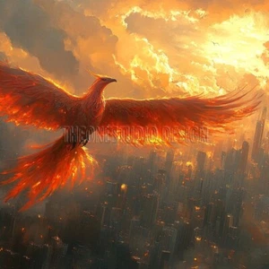Digital Painting Phoenix Bird Image Desktop Wallpaper Background AI Art - Picture 1 of 5