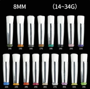 NUOVO 10pcs 20Ga 8mm Spazzola a bocca rotonda erogazione punte ago - Foto 1 di 4