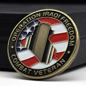 Operación Libertad Iraquí Desafío Cobrea Moneda Combate Veterano Militar Medalla - Imagen 1 de 12