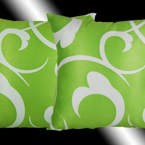 2x Abstract Lime Green Soft Velvet Deco Cushion Covers Throw Pillow Cases 16.5" - Picture 1 of 3