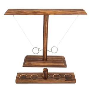Ring Toss Schussspiel - Holzring und Haken Trinkspiel mit Schussleiter Konvolut - Bild 1 von 6