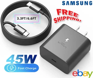 Samsung S24 S23 S21 S20 45W Super Fast Charger Block Type C Wall Power Adapter - Picture 1 of 12