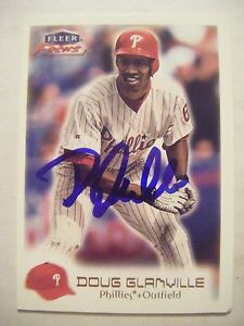 DOUG GLANVILLE signed PHILLIES 2000 Fleer Focus baseball card AUTO CUBS RANGERS