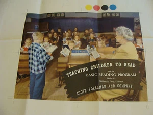 Vintage Printing Sample Poster: SCOTT FORESMAN & CO READING PROG, 18x23 #1700 - Picture 1 of 2