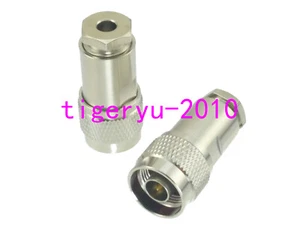 1pce N male plug Clamp RG58 RG142 LMR195 RG400 RF coaxial connector - Picture 1 of 4