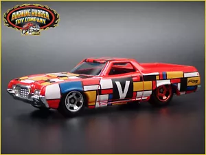 1972 72 Ford Ranchero Pickup Truck Red 1/64 Scale Diorama Diecast Modello Auto - Foto 1 di 8