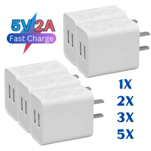 USB Fast Charger Block Dual Port Power Adapter Cube For iPhone 15 14 13 12 11 8 - Picture 1 of 12