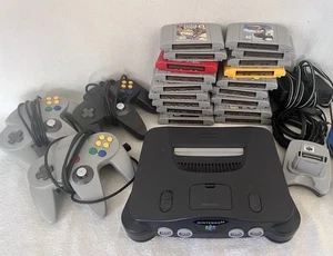 Nintendo 64 Console Huge Bundle – 15 Games, 3 Controllers – Tested Works - Picture 1 of 12