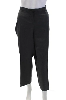 Calça Giorgio Armani Feminina Fecho de Botão Folha Frente Perna Reta Cinza Tamanho 40 - Imagem 1 de 4