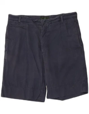Pantalones Cortos Chinos FRED PERRY Para Hombres IT 54 2XL W38 Azul Marino Algodón HI10 Foto 1 de 3