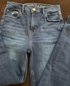 !Ay Guey! Jeans donna vita alta gamba dritta estensibile taglia 7 - Foto 1 di 6