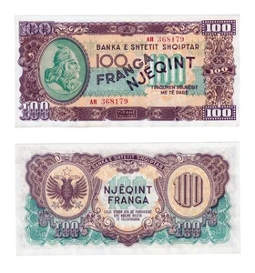 u Nota de reproducción Albania 100 Franga 1945 Pick #17 220 - Imagen 1 de 1