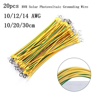 Filo di Terra 10cm/20cm/30cm 20pz BVR Solare FV Filo di Terra Flessibile Rame Utile - Foto 1 di 55
